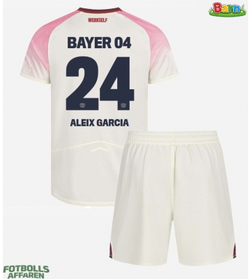 Bayer Leverkusen Aleix Garcia #24 Bortaställ Barn 2025-26 Kortärmad (+ Korta byxor)